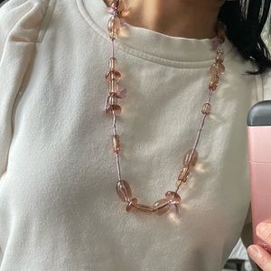 J Crew crew cuts necklace on ribbon